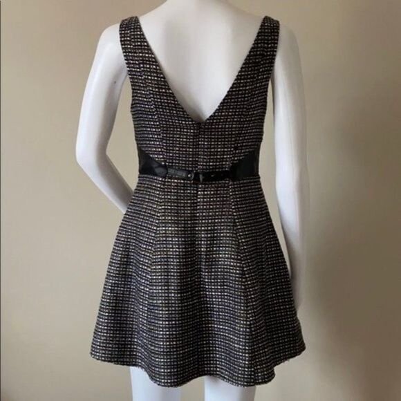 BCBGeneration Black Tweed Knit Fit & Flare Dress Size 2 - Picture 7 of 12